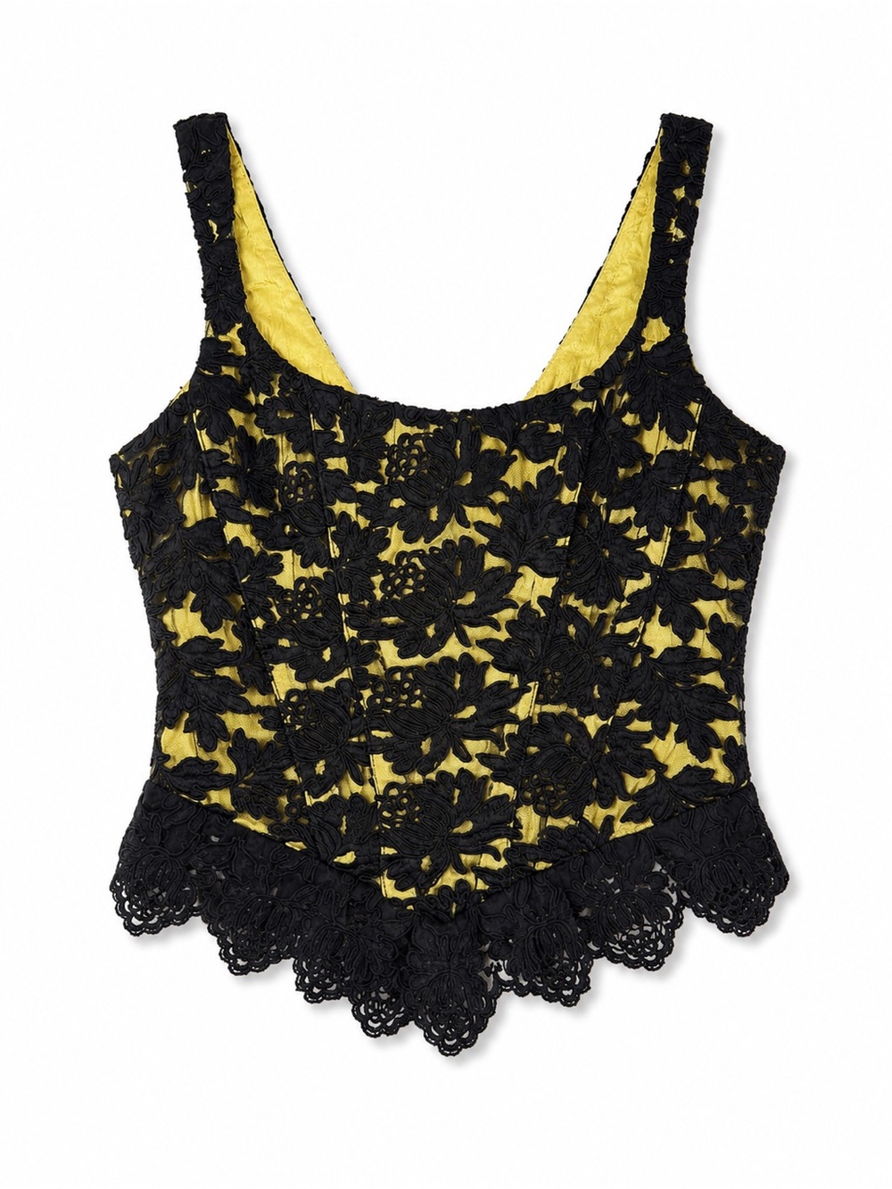 Vintage 90s Gigi Clark Modern Couture Silk Lace Corset Bustier Top Size 2